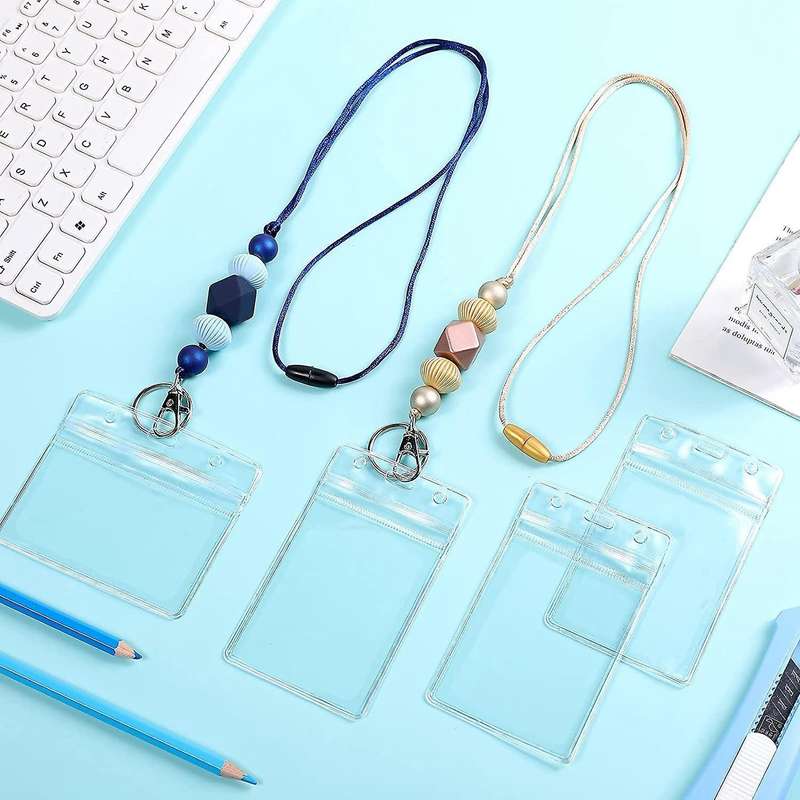 2 Pcs Lanyard for Women Badge Lanyard with 4 Pcs Card Holders