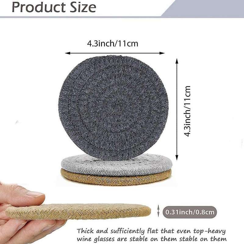 6pcs Beverage Coaster without Bracket for Thick and Heat-resistant,e
