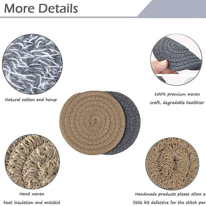 6pcs Beverage Coaster without Bracket for Thick and Heat-resistant,e