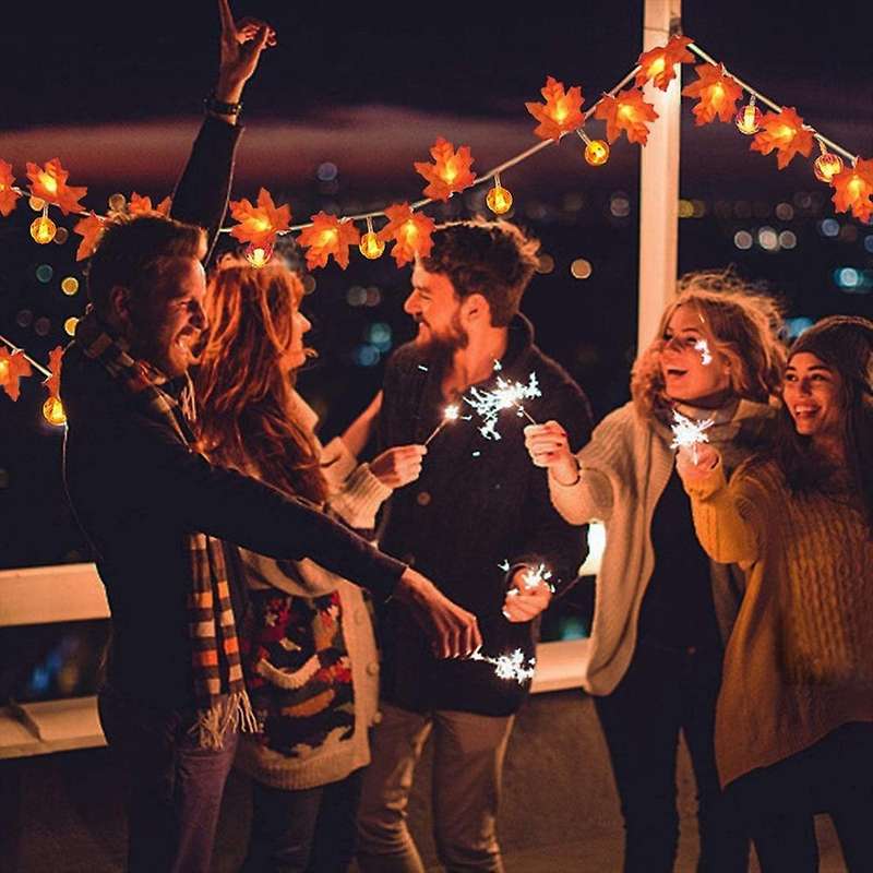 Autumn Decorations Led Maple Leaf Pumpkin Decoration Light Autumn