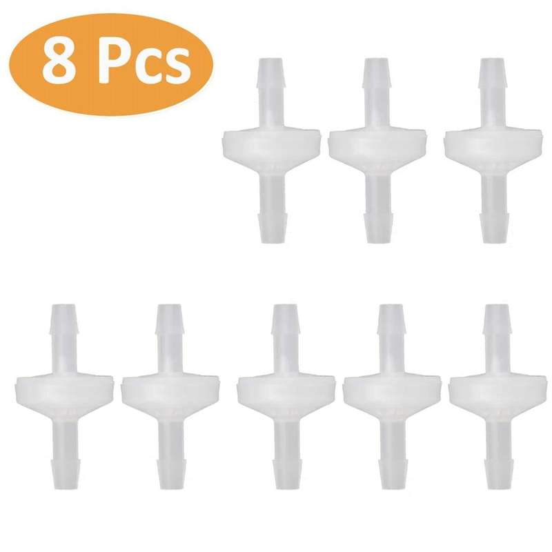 16 Pcs 1/4inch Check Valve 6mm Pvdf One Way Valve Inline Check Valve