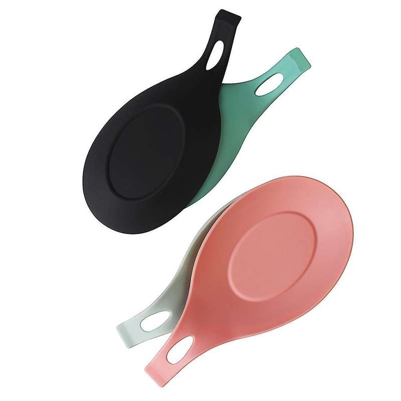 4 Pcs Silicone Spoon Rest,kitchen Utensil Rest Ladle Spoon Holder