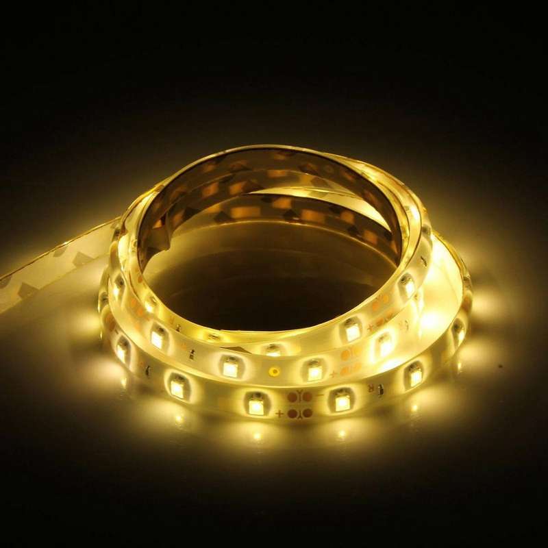 1m 60-3528 Smd Etanche Led Strip Lumineuse Dc12v(blanc Chaud)