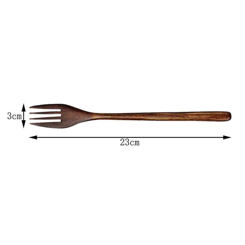 Wooden Forks, 6 Pieces Eco-friendly Japanese Wood Salad Dinner Fork