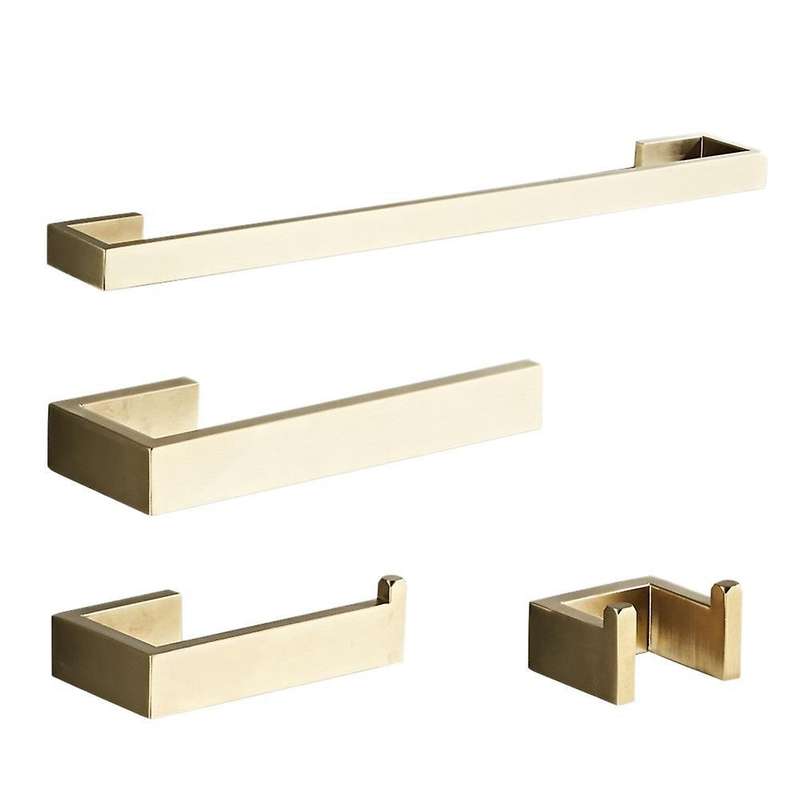 4pcs Bathroom Hardware Accessories Set Towel Bar+toilet Paper Holder