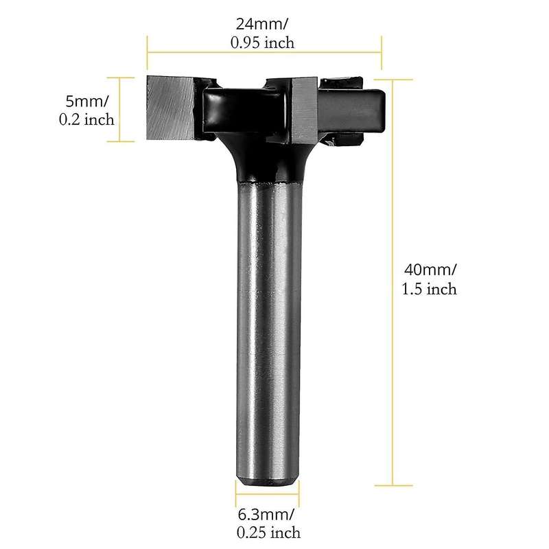 Cnc Surfacing Router Bit 1/4 Inch Shank Slab Flattening Router