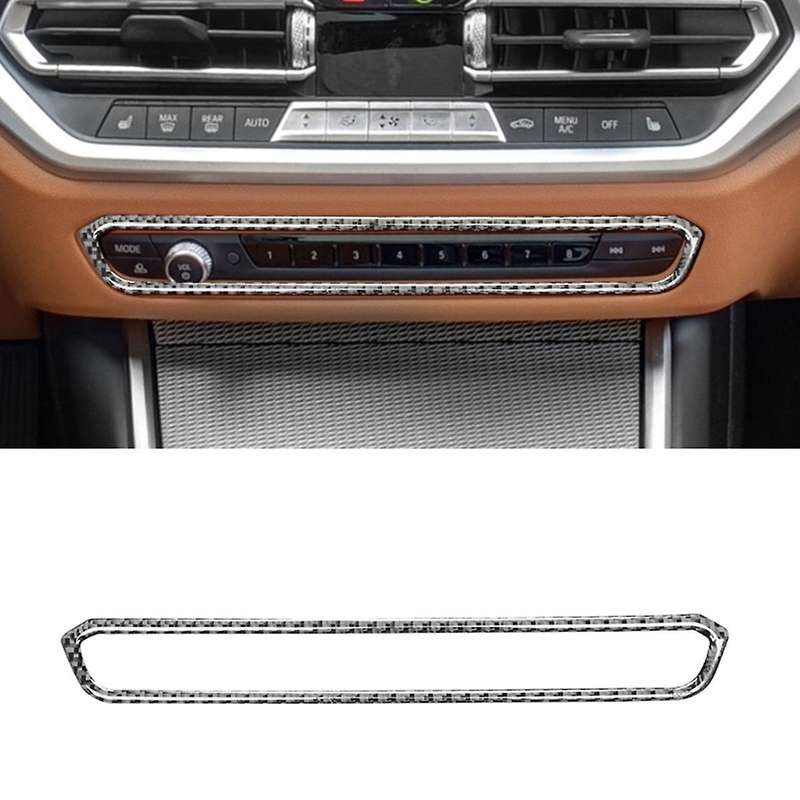Central Cd Button Panel Cover Carbon Fiber for Bmw- 3 Series G20 2020