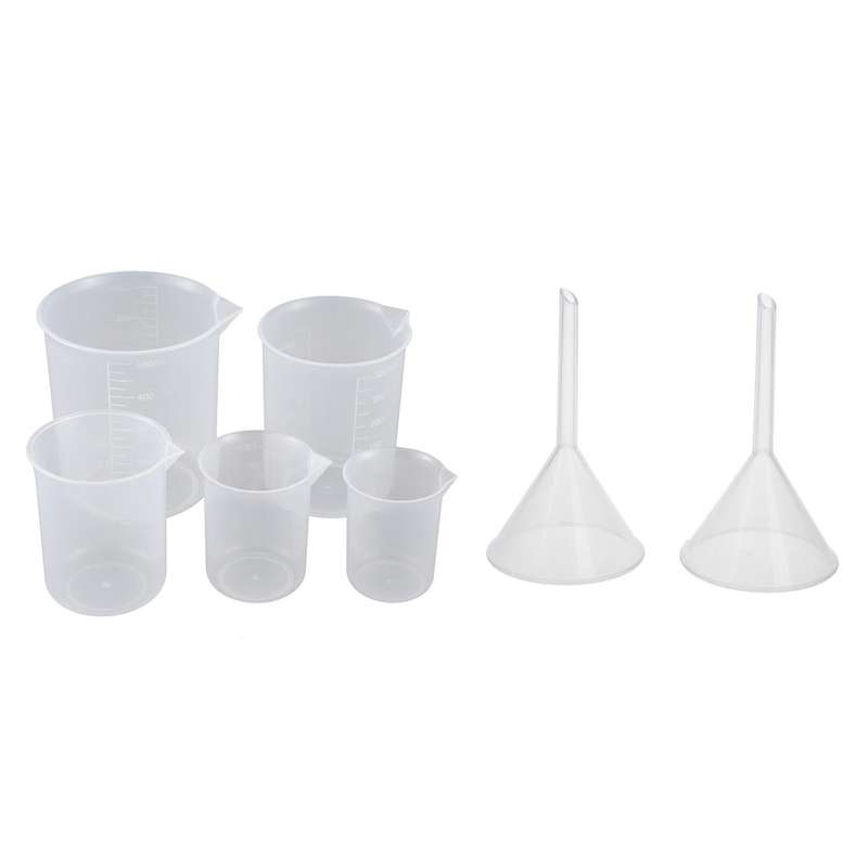 50 100 / 150 250 500ml Transparent Plastic Beakers Graduate