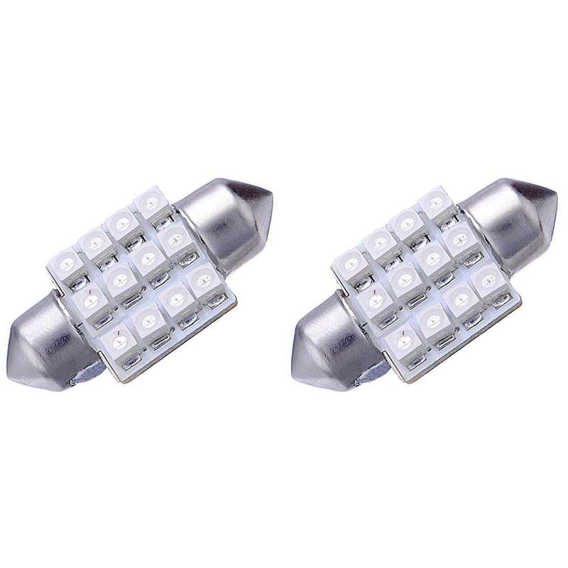 2x 31mm 12 Smd Led Interior Dome Festoon C5w Number Plate Light Bulb