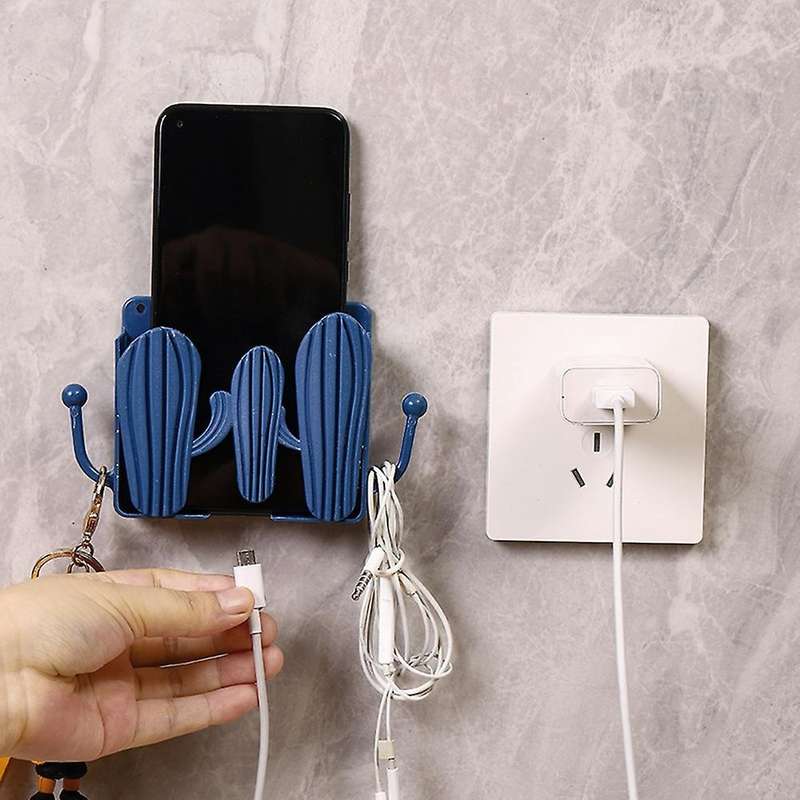 4pc/set Plastic Storage Box, Remote Control Mobile Phone Plug Holder