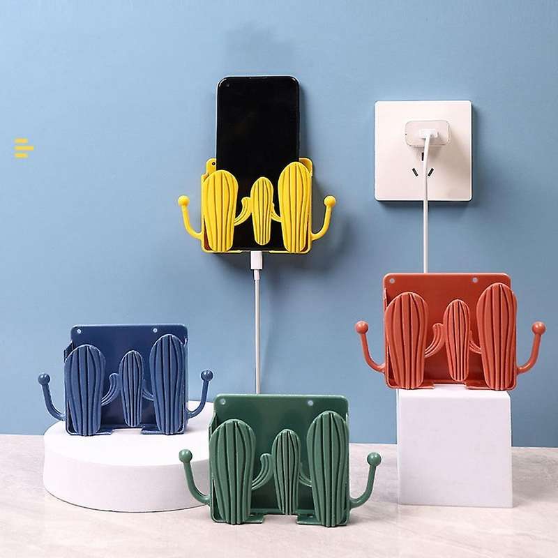 4pc/set Plastic Storage Box, Remote Control Mobile Phone Plug Holder