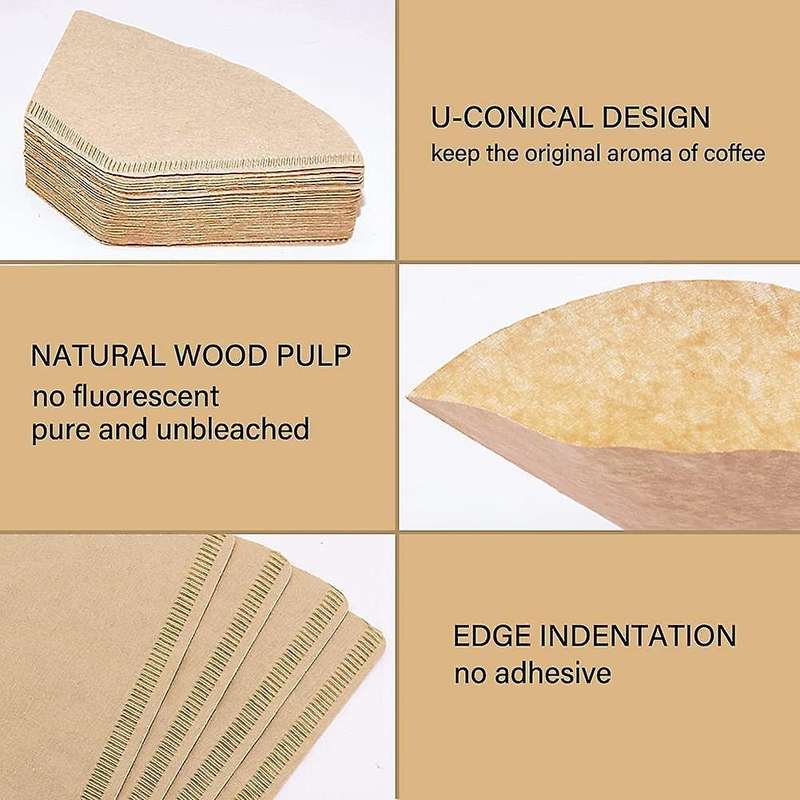 100pcs Coffee Filter Coffee Dripper Filter Paper Brewer V60 Filter