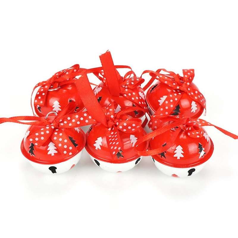 Christmas Decorations for Home Metal Jingle Bell with Ribbon Bells