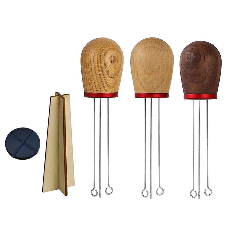 Coffee Tamper Stirring Needle Distributor Maker Tool with Stand B