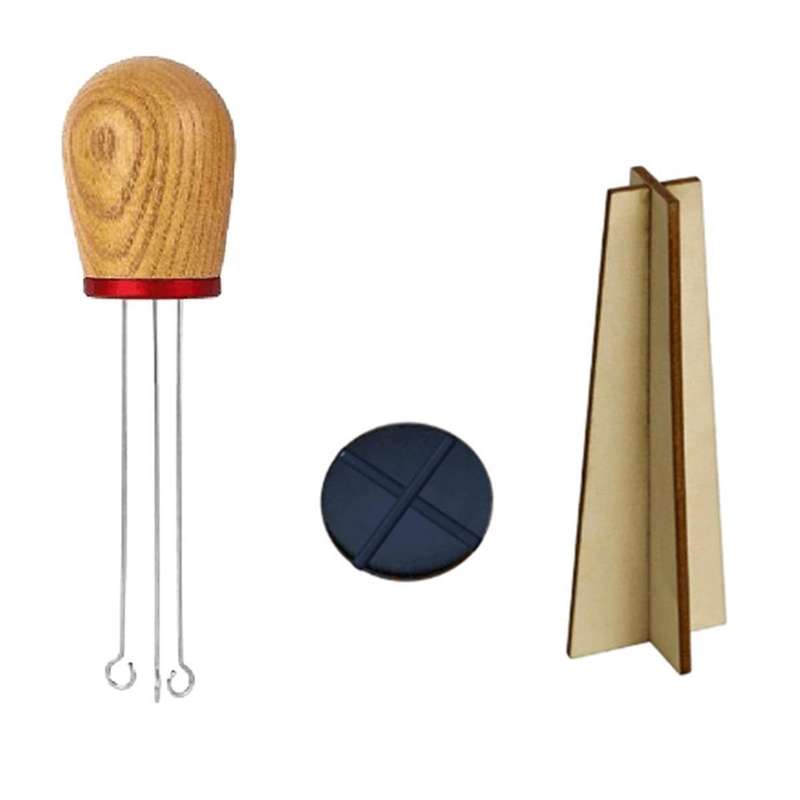 Coffee Tamper Stirring Needle Distributor Maker Tool with Stand B