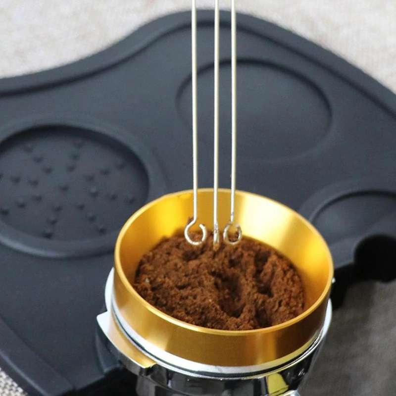 Coffee Tamper Stirring Needle Distributor Maker Tool with Stand B