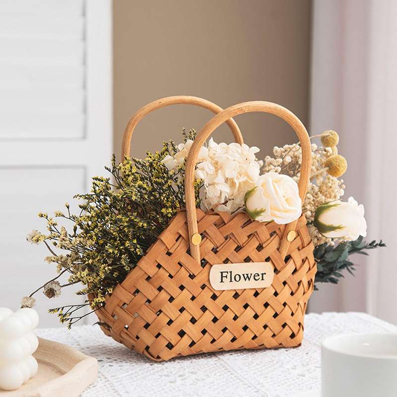 Basket Wicker Or Bamboo Baskets for Flowers Bamboo Basket B