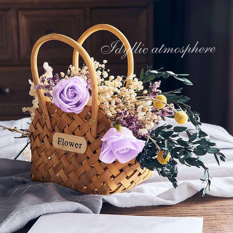 Basket Wicker Or Bamboo Baskets for Flowers Bamboo Basket B