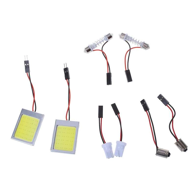 2 X T10 Panel 24 Smd Cob Led Car Reading Bulb / Ceiling La