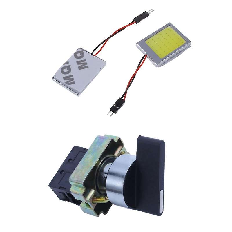 2 X T10 Panel 24 Smd Cob Led Car Reading Bulb / Ceiling La