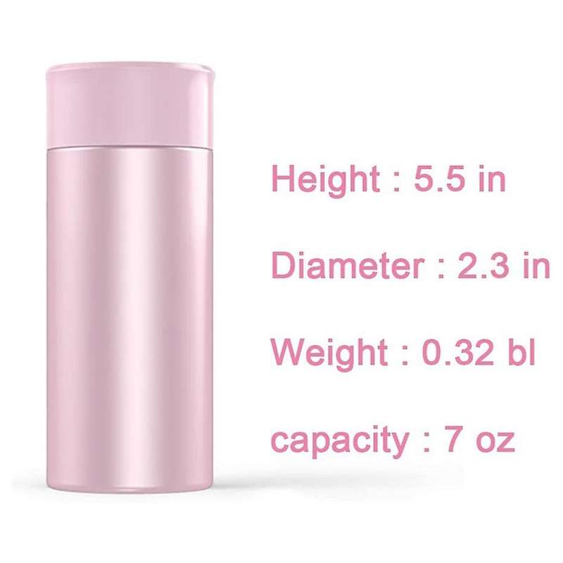 Cute Water Bottle-insulated Vacuum Vial-leakproof & Anti-spill,pink