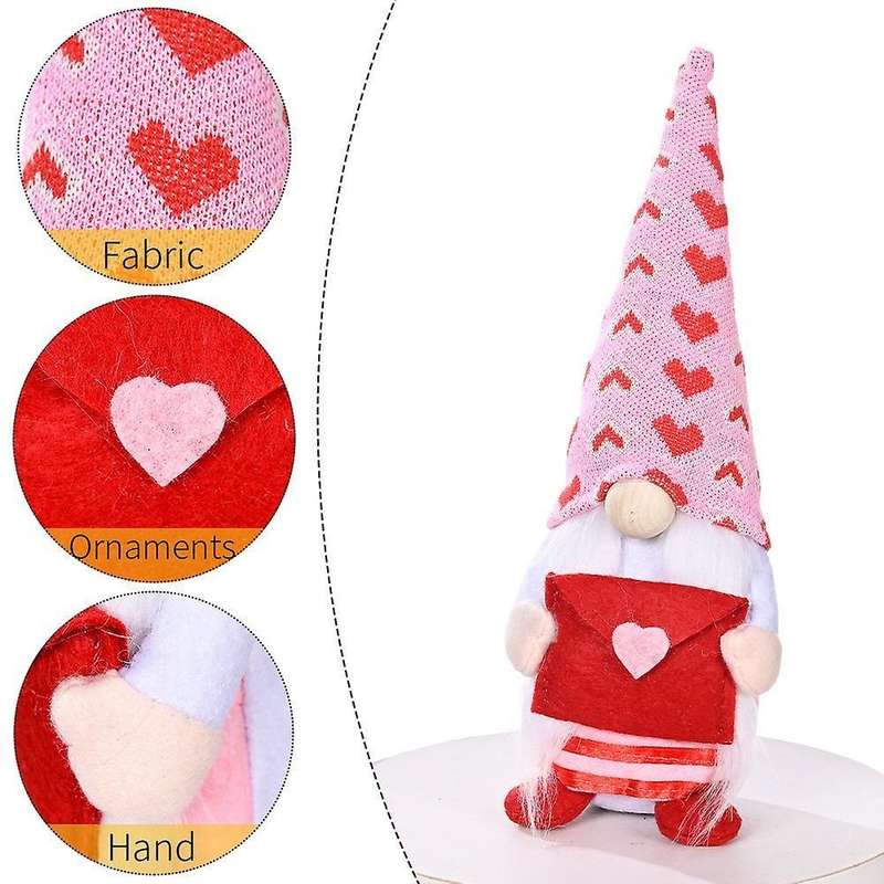 Mr & Mrs Handmade Swedish Tomte Stuffed Gnomes Plush Doll Ornaments,b