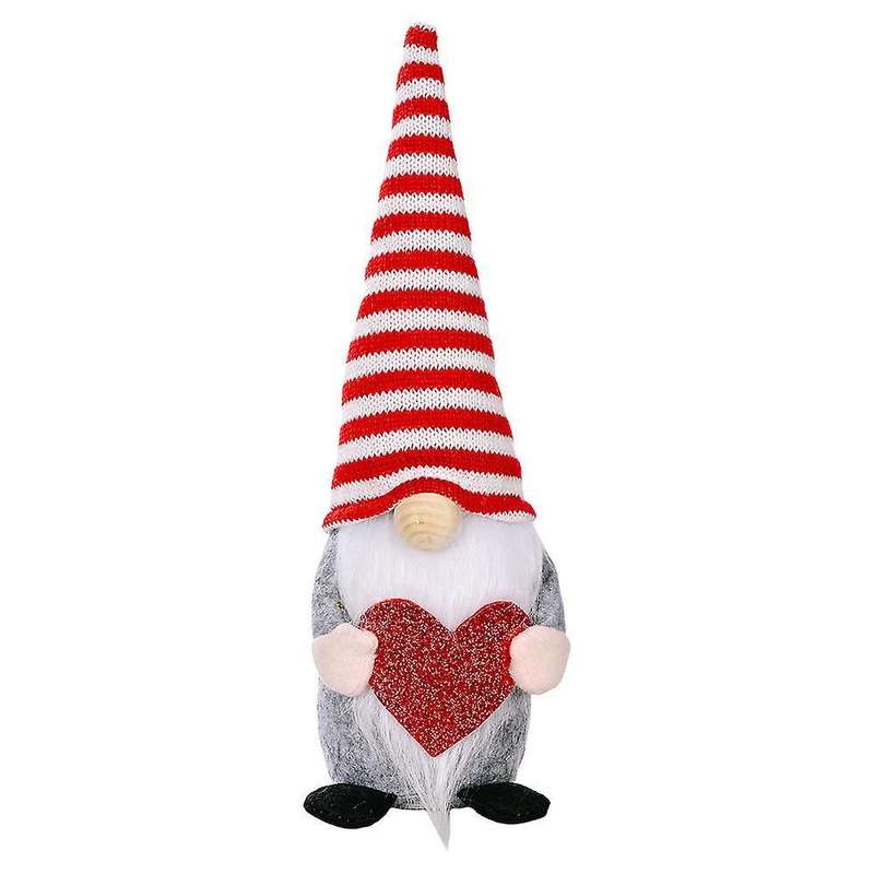 Mr & Mrs Handmade Swedish Tomte Stuffed Gnomes Plush Doll Ornaments,b