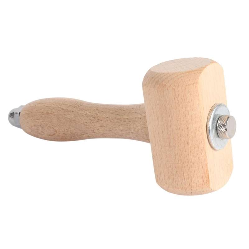 Wooden Leathercraft Carving Hammer Sew Leather Tool Kit (wooden)