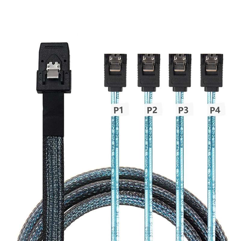 Mini Sas 8087 to 4 Sata Sas 36p to Sata3.0 State Hard Disk Data Cable