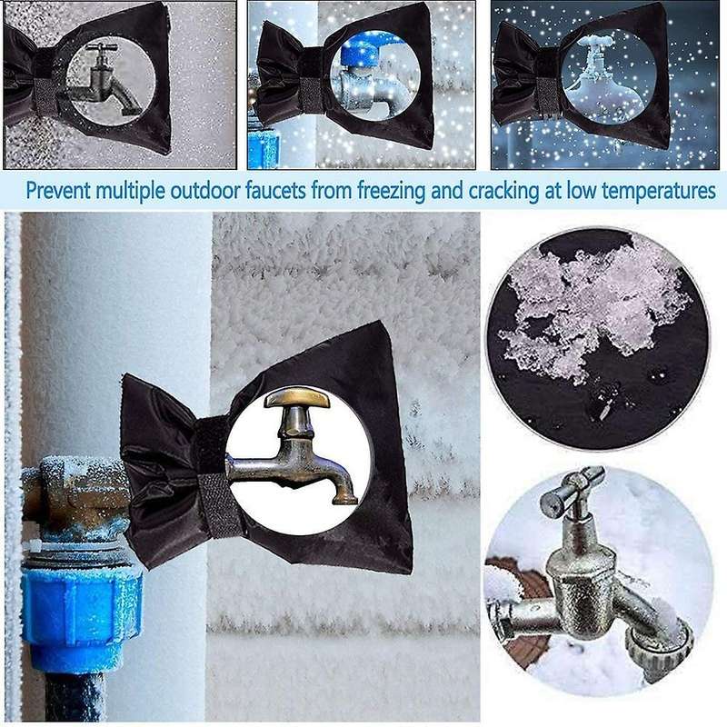4pack Winter Faucet Insulation Cover, Anti Freeze Faucet Cover