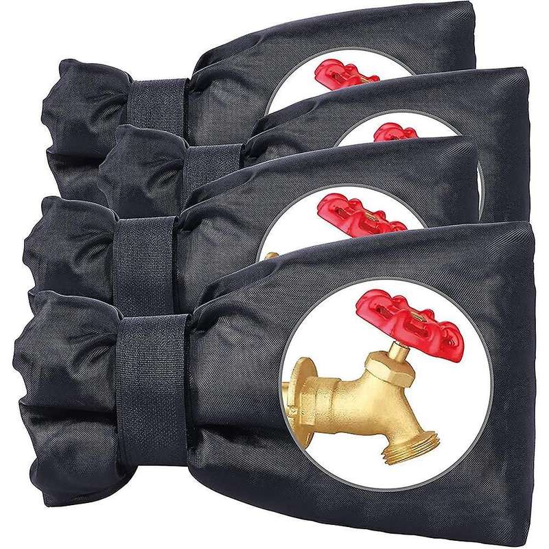 4pack Winter Faucet Insulation Cover, Anti Freeze Faucet Cover