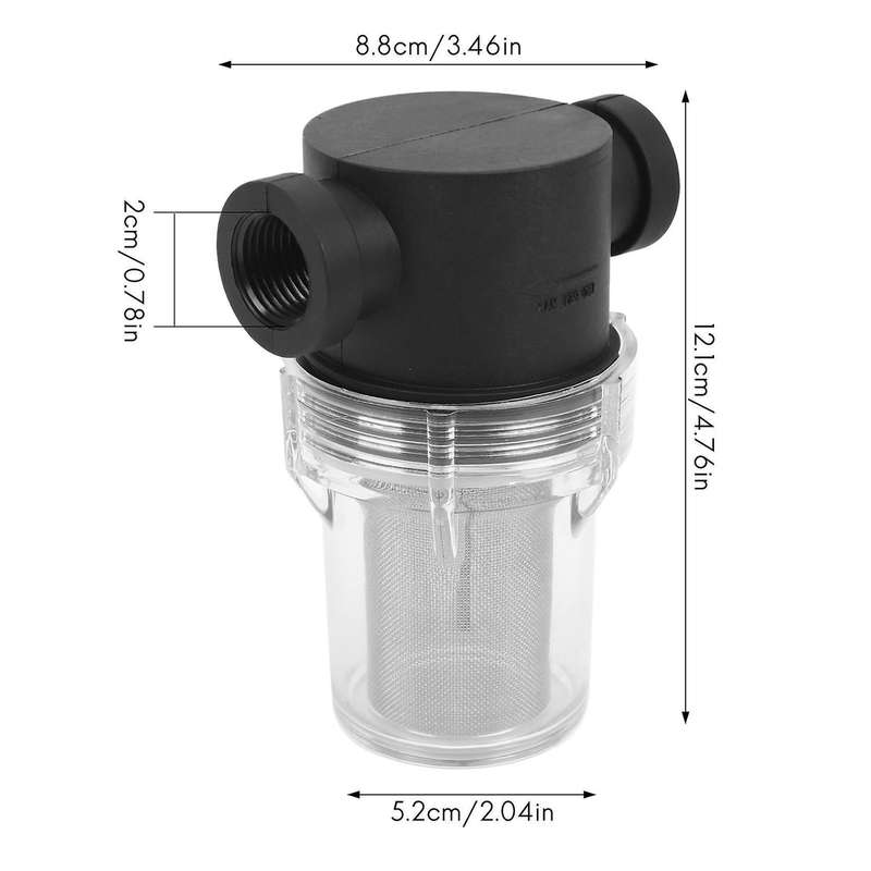 Car Washing Filter 1/2 Inch Inline Mesh Strainer Water Pump