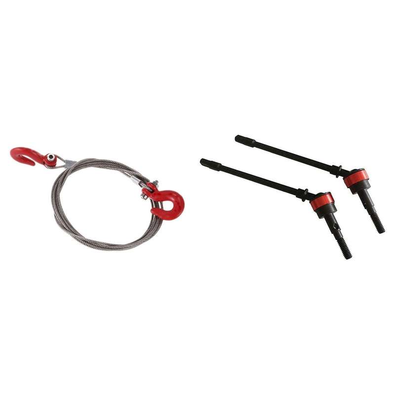 1pair Stainless Steel Rc Parts for Axial Scx10 Crawler Rc Car Red