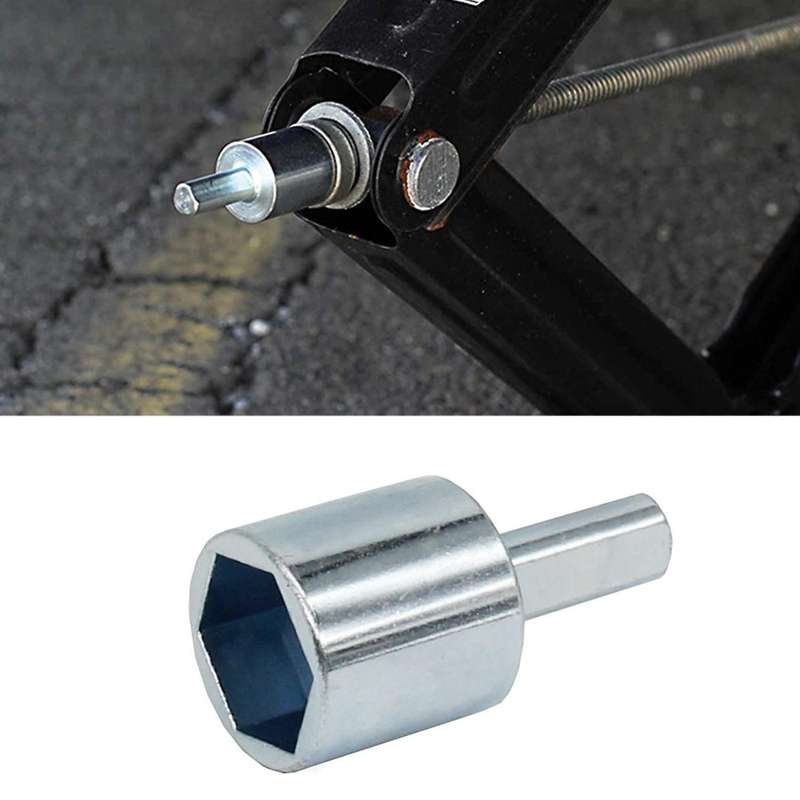 Rv Leveling Scissor Jack Socket Drill Adapter, Fits Power Drills