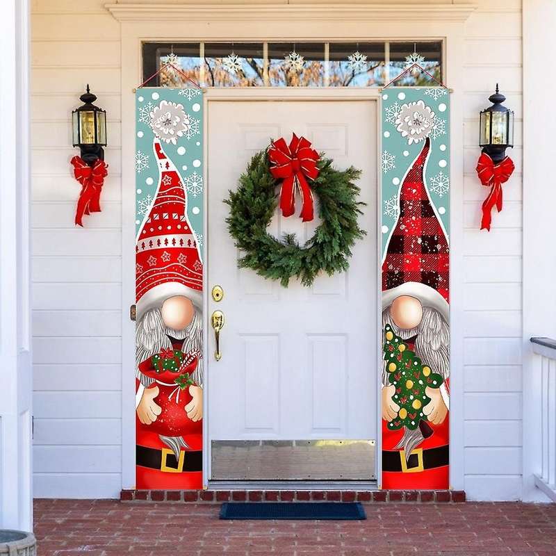 Couplets for Xmas Festive Merry Christmas Front Porch Sign Decor A