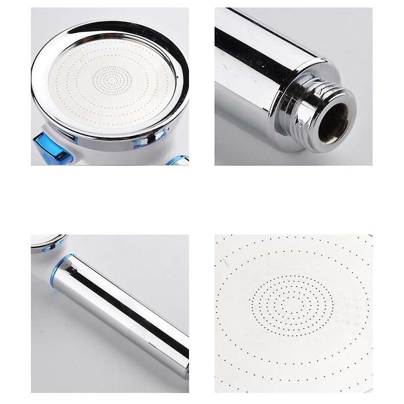 Pressurized Water Saving Hose Showerhead Shower Head Silver