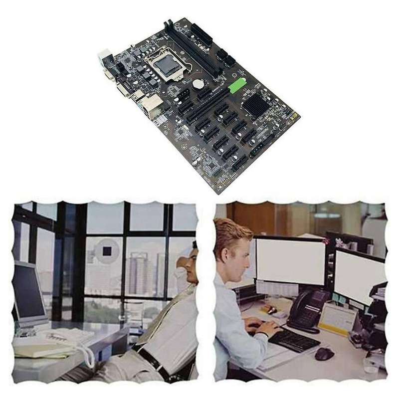 B250 Btc Mining Motherboard Kit 12 Gpu Lga1151 With+g4400 for Miner
