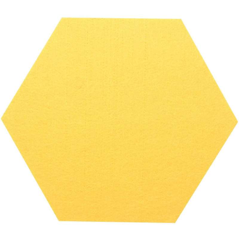 12 Pack Hexagon Felt Pin Board with 12 Pushpins 5.5 X 5 X 0.2 Inches
