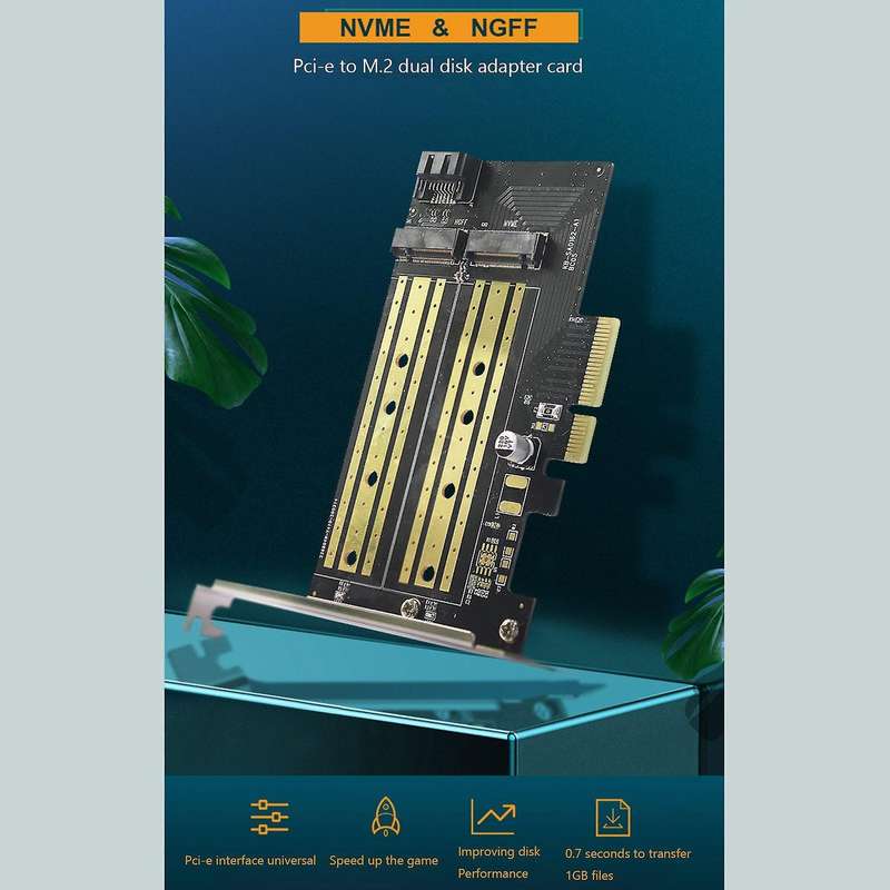 M.2 Pcie Ssd to Pci-e X4/x8/x16 Conversion Card Supports M.2 Nvme Ssd