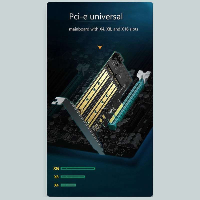 M.2 Pcie Ssd to Pci-e X4/x8/x16 Conversion Card Supports M.2 Nvme Ssd