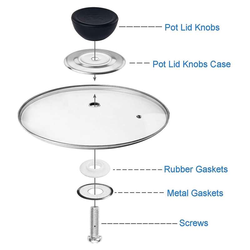6 Sets Pot Lid Knobs,kitchen Cookware Replacement Pan Lid Handles