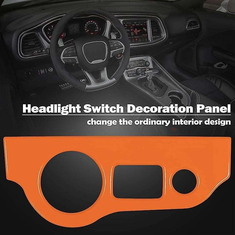 Headlight Switch Trim Abs for Dodge Challenger Charger 15-21 (orange)
