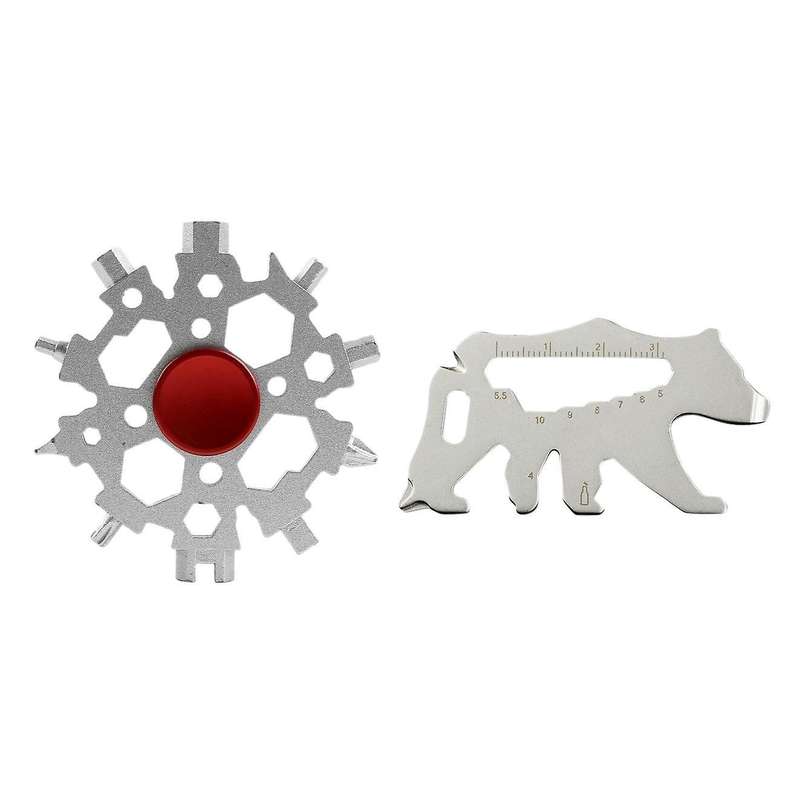 22-in-1 Snowflake Multitool with Multitool Card Wrench Gift for Men D