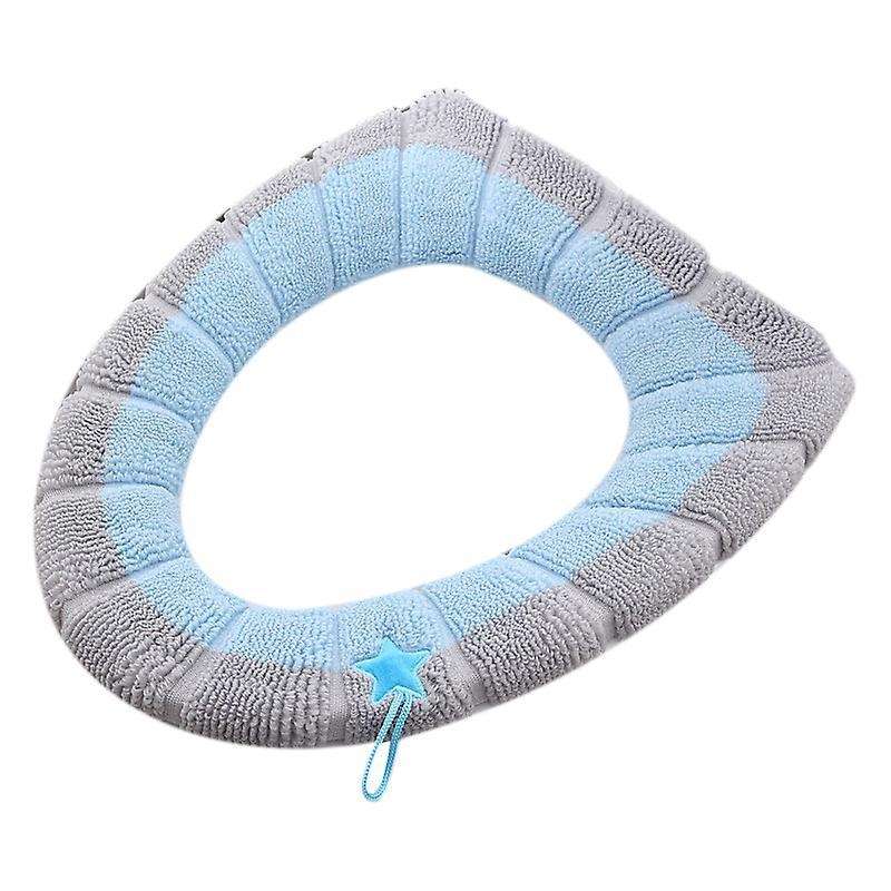 2pc Soft Plush Toilet Cover,washable Cloth Toilet Seat Cover,handle