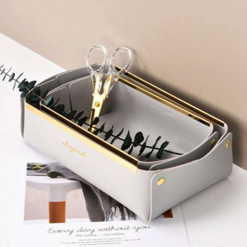 Desktop Rectangular Storage Box Key Jewelry Cosmetics Storage Tray