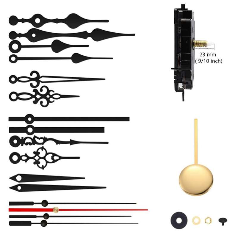 Diy Wall Clock Pendulum Movement Mechanism with 6 Pairs Hands