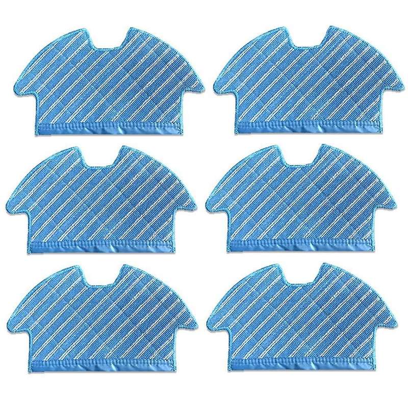 6pcs Vacuum Cleaner Microfiber Pads for Ecovacs Blue Mop Cloths