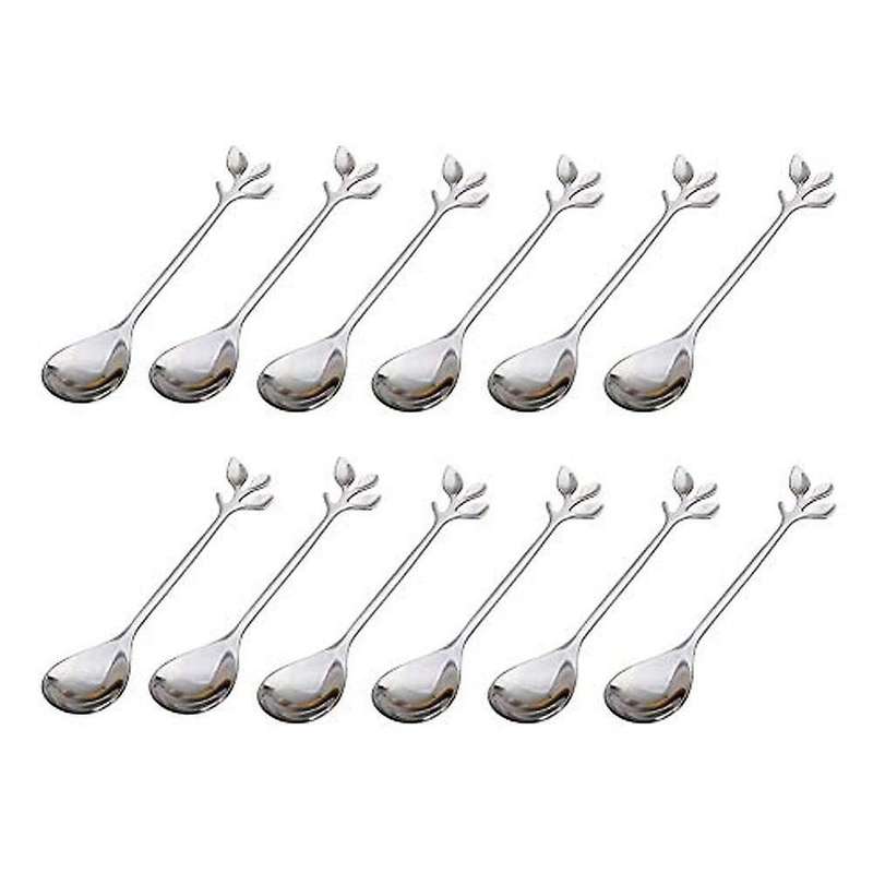 Leaf Coffee Spoon Tea Sugar Spoon Espresso Spoon Retro Dessert Spoon