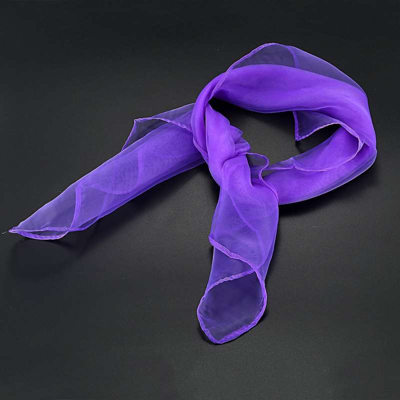 Plain Chiffon Neck Scarf Head Scarves 70 Cm X 70cm (light Purple)