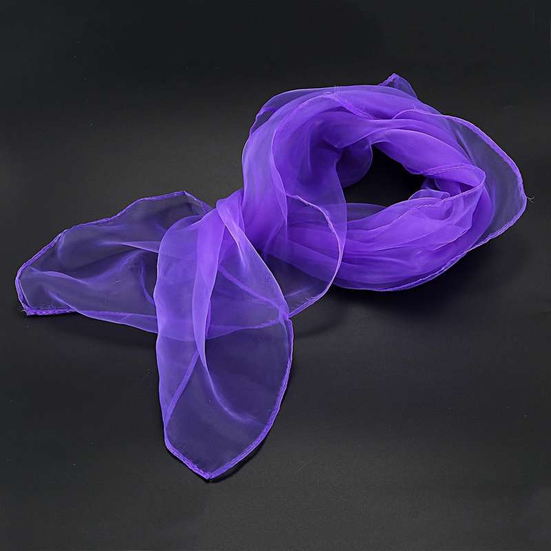 Plain Chiffon Neck Scarf Head Scarves 70 Cm X 70cm (light Purple)
